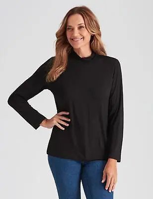 MILLERS - Womens Tops -  Long Sleeve Jersey Turtle Neck Top • £14.51