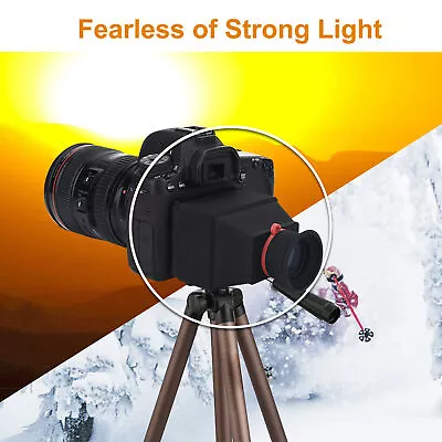 Durable 3.2inch LCD Viewfinder 3X Magnifier Accessory For DSLR Mirrorless • £12.14