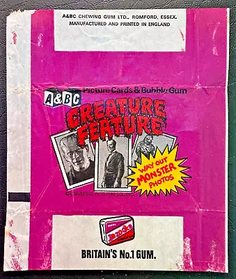 1974 A&BC CREATURE FEATURE - YOU'LL DIE LAUGHING Gum Card WAX WRAPPER - BAZOOKA • £24.99