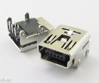 10pcs USB Female Jack B Type DIP Right Angle 90°Socket Connector Mini 5 Pin • $3.74