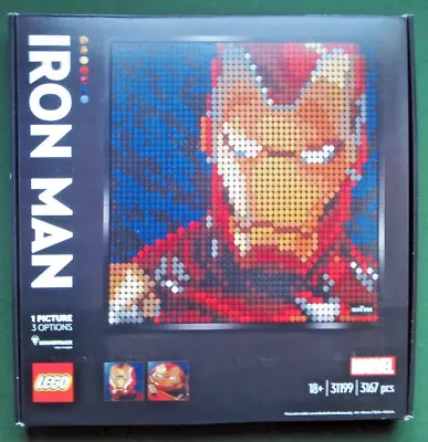 £129.97 • Buy LEGO Art: Marvel Studios Iron Man (31199) BRAND NEW SEALED,  RETIRED SET