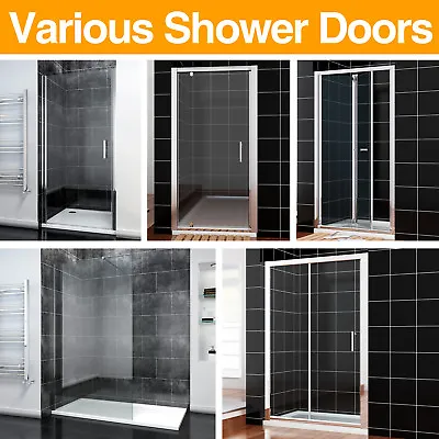 Shower Enclosure Walk In Wet Room Sliding Door Bifold Pivot Hinge Glass Cubicle • £140.99