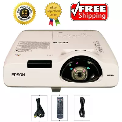 Short-Throw Epson PowerLite 520 3LCD Projector H674A ELPLP87 V13H010L87 W/Remote • $161.50