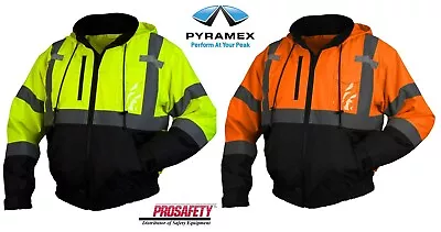 High Visibility Waterproof Insulated Reflective Road Work Bomber Safety Jacket • $46.95