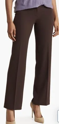 Nrw Vertigo Paris High Waist Straight Leg TrousersPants Cocoa Brown Size 10 • $27.49