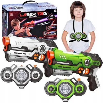 Laser Challenge Gun Set For 2 Player 2 X Gun 2 X Waistcoat LASER TAG NEW • £63.59