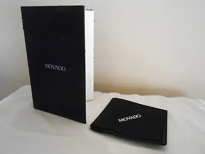 Movado Store Leather Countertop Padded Display Book & Watch Dust Cloth 12  • $24.95