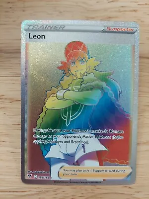 $14.99 • Buy Leon 195/185 Vivid Voltage NM Full Art Secret Rainbow Rare Pokemon Card