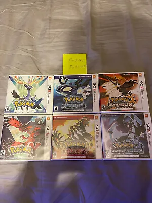 $325 • Buy BRAND NEW Sealed Pokemon 3ds Games X Y Omega Ruby Alpha Sapphire Ultra Sun Moon
