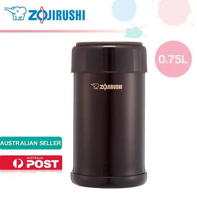 Zojirushi SW-JA75-TD Stainless Cook & Food Jar Container 750ml Dark Cocoa • $75.90
