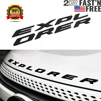 Matte Black Hood Emblem Letters Sport Logo For 2011-2020 2021 Explorer² US • $11.99