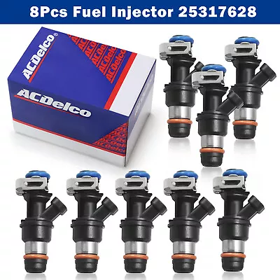 8Pcs Fuel Injectors For 99-07 Chevy Silverado GMC 4.8/5.3/6.0L 25317628 ACDELCO • $40.84