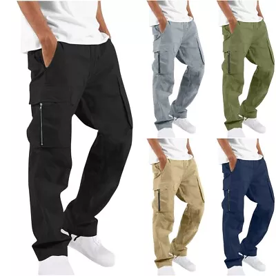 Mens Casual Joggers Pants Sweatpants Cargo Combat Loose Active Sports Trousers • $19.99