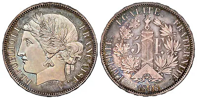 FRANCE. 2nd Republic. 1848 AR Essai 5 Francs. NGC MS66. Mazard 1284 • $15698