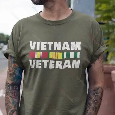 Vietnam Veteran T Shirt US Army Navy Vietnam War American Military Men Tee Shirt • $16.99