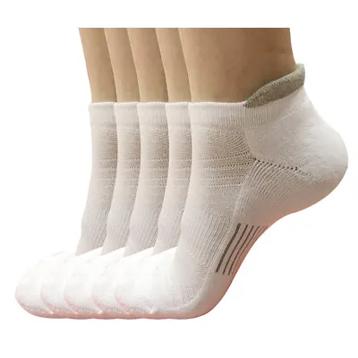 5 Pair Mens Low Cut Breathable Ankle Cotton Athletic Cushion Sport Running Socks • $12.99