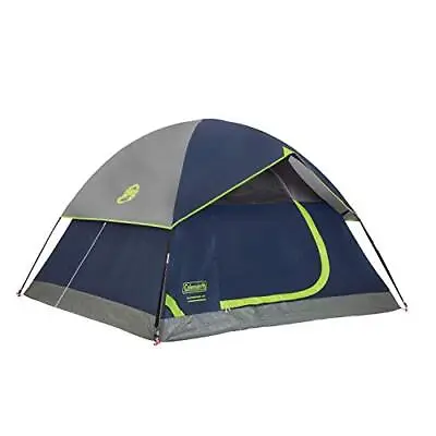 Coleman 4-Person Dome Tent For Camping | Sundome Tent With Easy Setup Navy/Grey • £84.86
