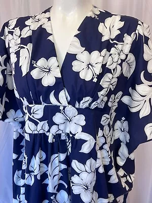 Caftan Royal Hawaiian Creation Dress Muu Muu Floral One Size Tropical Eve   R1 • $77