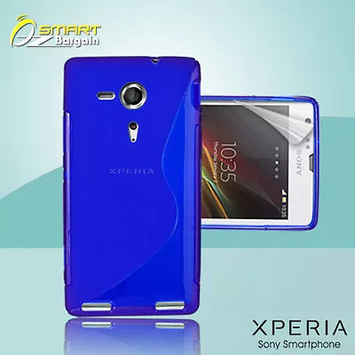 Blue S Curve Gel Case+ Free SP For Sony XPERIA SP M35h Jelly Tpu Soft Cover • $4.59