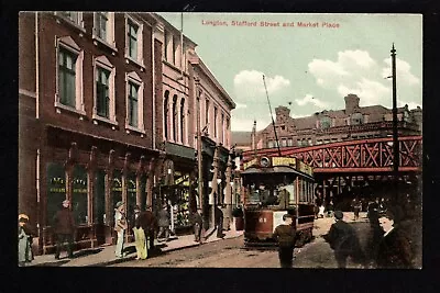 Longton Stafford Street & Market Place - Stoke On Trent - Printed Postcard • £11.25