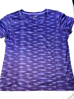 Made For Life Womens Top Size XL  Purple Short Sleeve Quick-Dri  3167 • $11.77