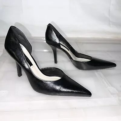 NINE WEST Vegan Leather Pointed Toe Heels Pumps Size 7 #30675 • $28