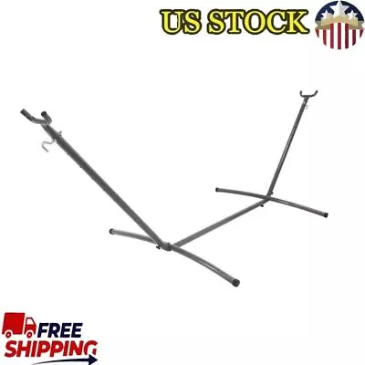 Steel 2 Person Hammock Stand Flexible Hanging Steel Coated Patio Garden 400 Lbs • $118.50