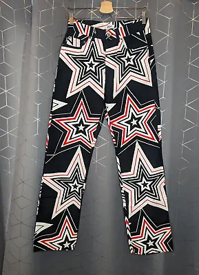 RARE! Moschino Jeans Red/White/Black Stars Pants Vintage 90s Sz30 • $295