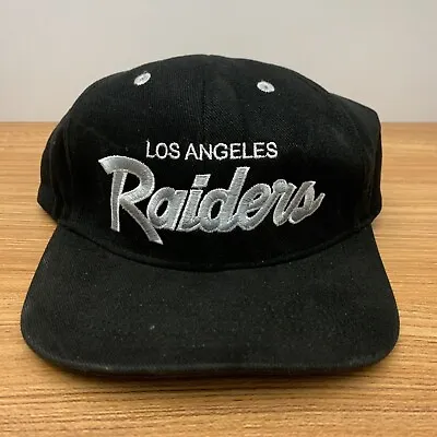 LA Los Angeles Raiders Vintage Cap GENUINE NFL TEAM APPAREL - Black & Gray Hat • $59.99