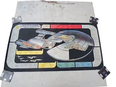 Vtg Star Trek TNG Poster NCC-1701-D Cutaway Schematics 48x25.5 Original 1991  • $49.99