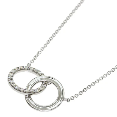 £866.82 • Buy TIFFANY&Co.   Necklace Double Interlocking Circle Diamond K18 White Gold