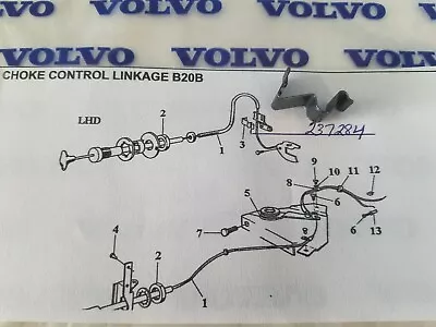 Volvo 142S 144S 145 1800 With B20B Engine Choke Cable For Stromberg Carburetors • $8.99