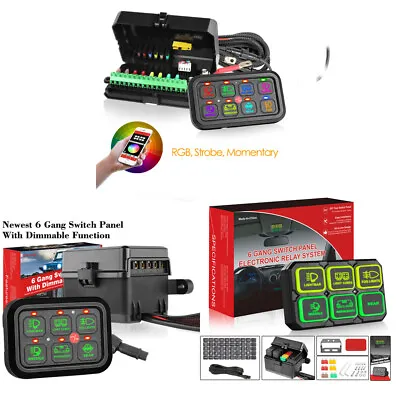 8 Gang 6 Gang Switch Panel For LED Light Bar Electronic Relay System Marine Boat • $79.99