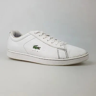 Men's LACOSTE 'Carnaby Evo' Sz 8 US | 40.5 EU Shoes White | 3+ Extra 10% Off • $38.49