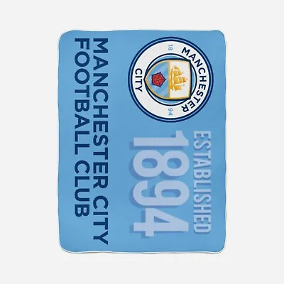 Manchester City F.C. Sherpa Fleece Blanket Official Merchandise • £34.99