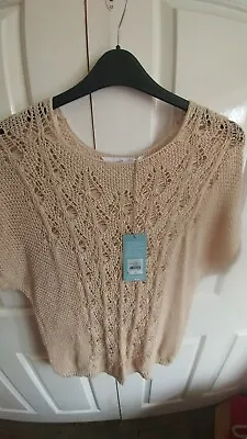 Vanilla Sands Knitted Summer Bhs Top. Size 12. Brand New With Tags Rrp £28 • £7.99