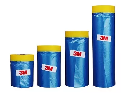 3M Pre Taped Masking Paper - Painters Plastic Sheeting Paint Tape For Auto Body • $15.98