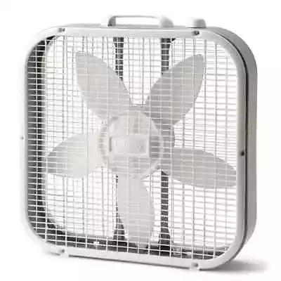 Lasko 20  Classic Box Fan With Weather-Resistant Motor 3 Speeds 22.5  H White • $20