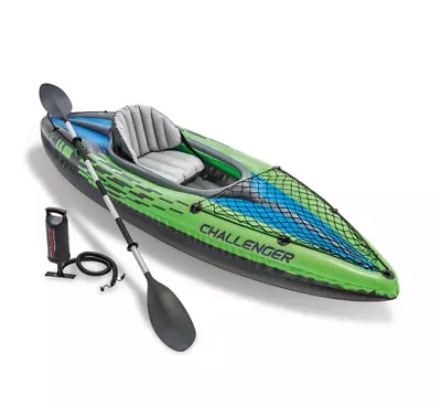 Intex Sports Challenger K1 Inflatable Kayak | Inc Aluminium Paddle Pump And Bag • $139