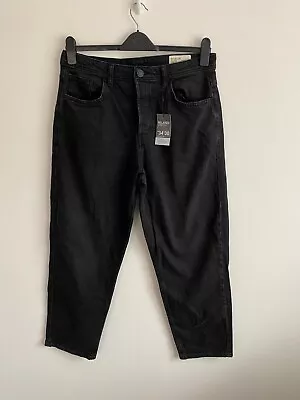 Mens NWT Denim&Co Black Relaxed Stretch Jeans Size 34  Waist  30  Leg   J271A • £8.50