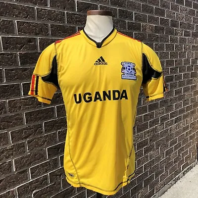 Uganda MNT 2011 Cranes Adidas Yellow Soccer Jersey Kit Shirt XL But Fits Men’s S • $31.99