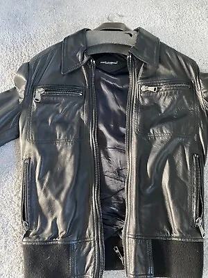 D And G Leather Jacket Men’s Size 48 • £450