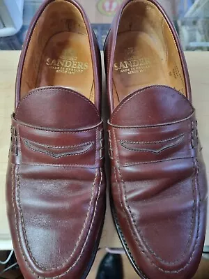 £15 • Buy Sanders Brown Leather Loafers Moccasin Slip On Shoes Size 7