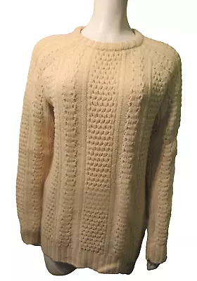 I Love H81 Sweater Ivory Fisherman Sweater M • $14.99