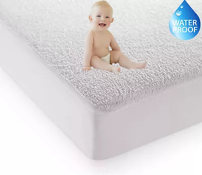 Waterproof Terry Towel Mattress Protector Fitted Sheet Extra Deep Protector Uk • £6.99