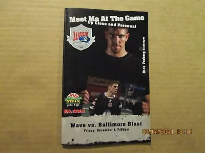 MISL Milwaukee Wave Vs. Blast Vintage Circa 2006-07 Team Logo Soccer Program • $25