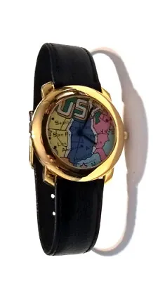 Brand New* Vintage  1983 Usa Map Wrist Watch Nos - Nwot • $30