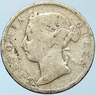 1897 BRITISH HONDURAS COLONY Queen Victoria ANTIQUE Silver 25 Cents Coin I100301 • $57.15