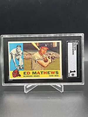 1960 Topps #420 Ed Mathews SGC 1 PR • $24.99