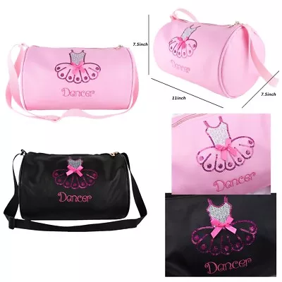 Girls Ballet Dance Bag Adorable Sequin Embroidered Dress Duffle Bag DancingNew • $16.14